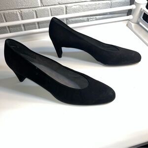 Stuart Weitzman Black Suede Heels 10 1/2 N
